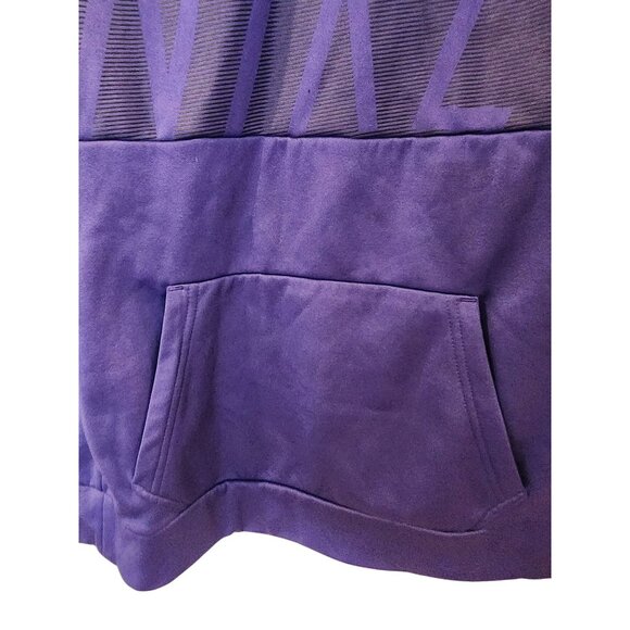 Nike Dri-Fit Purple Hooded Sweatshirt With Front Pocket & Black Accents Size L - Picture 5 of 6